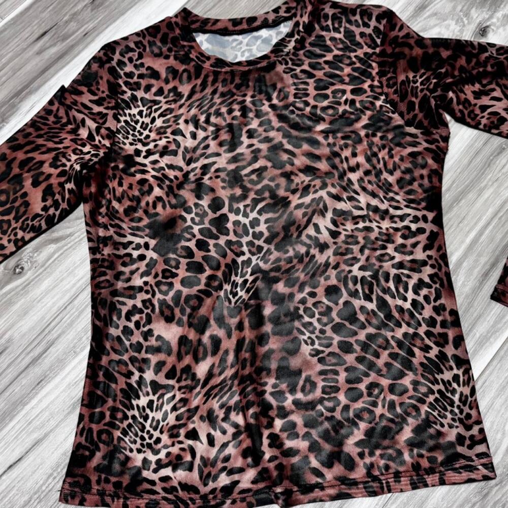 Leopard print polyester elastane